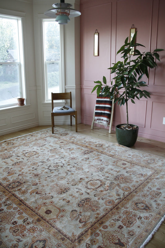 Handmade Vintage Turkish Large Rug 8'2" X 10'1"