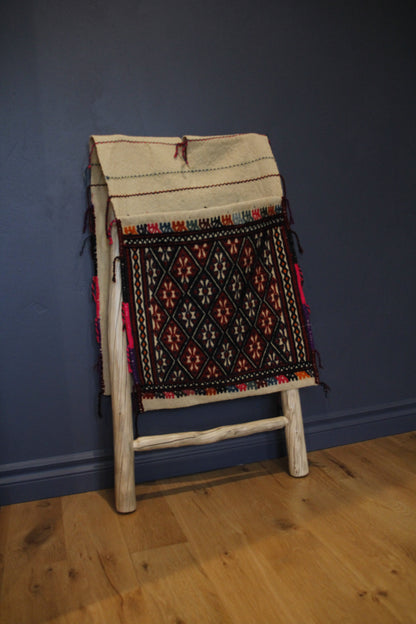 Handmade vintage Turkish saddlebag made of 100% wool.