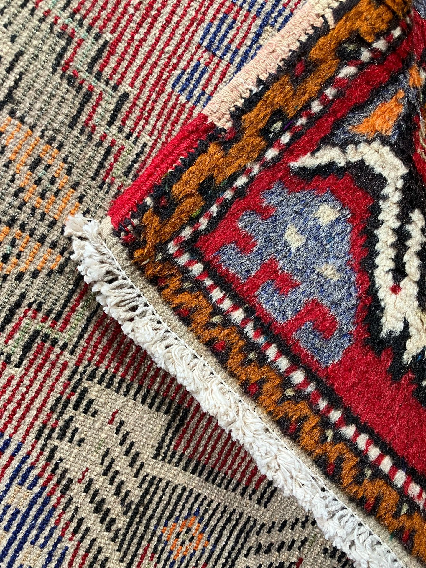 Handmade Vintage Turkish Entryway Rug 1'8" X 3'3"