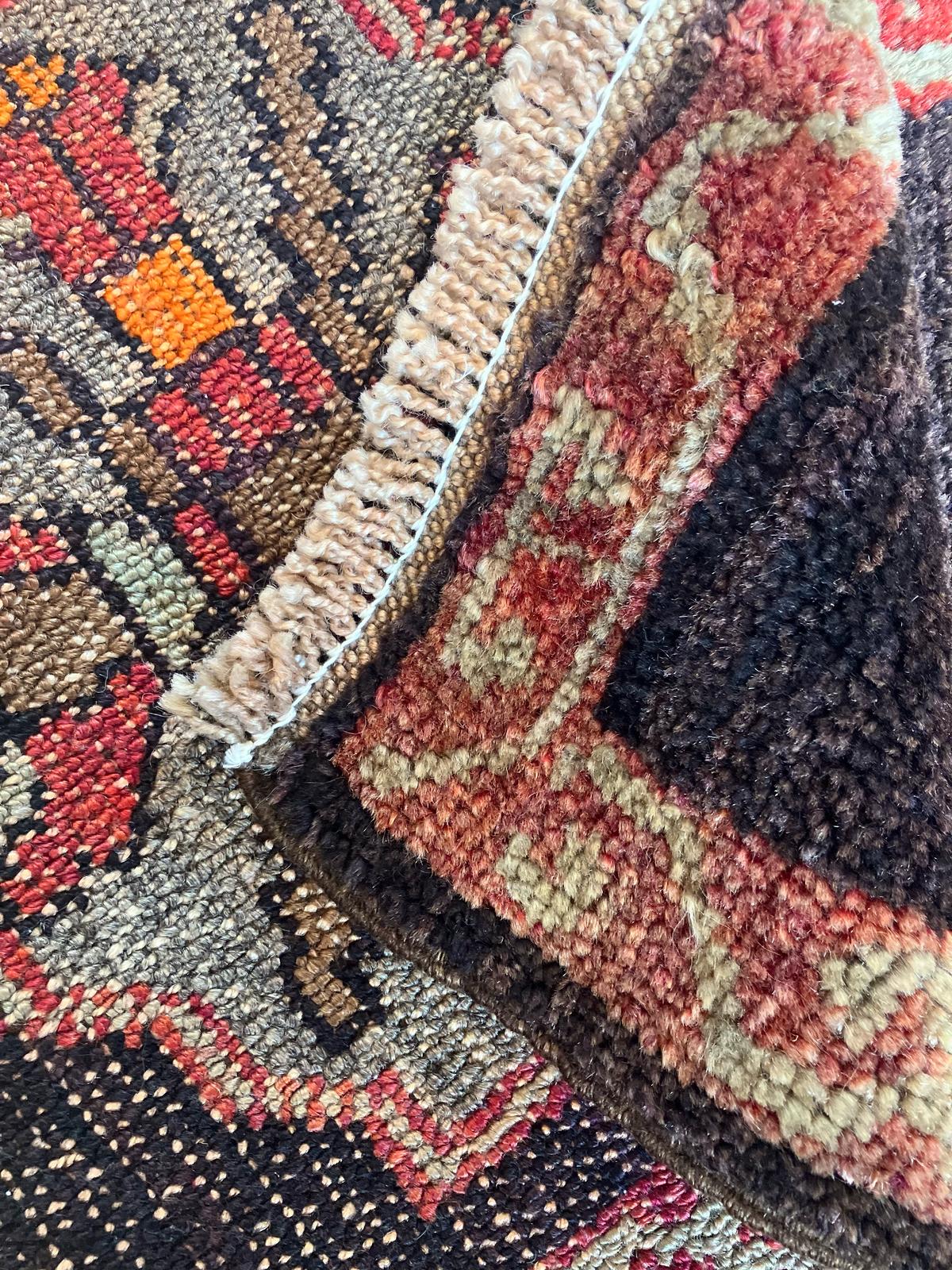 Handmade Vintage Turkish Entryway Rug 1'9" X 3'7"