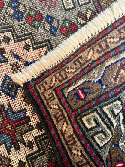 Handmade Vintage Turkish Entryway Rug 1'9" X 2'10"