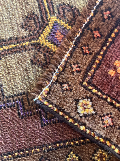 Handmade Vintage Turkish Entryway Rug 1'9 X 3'10"
