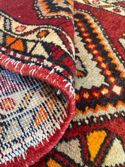 Handmade Vintage Turkish Entryway Rug 1'7" X 3'2"