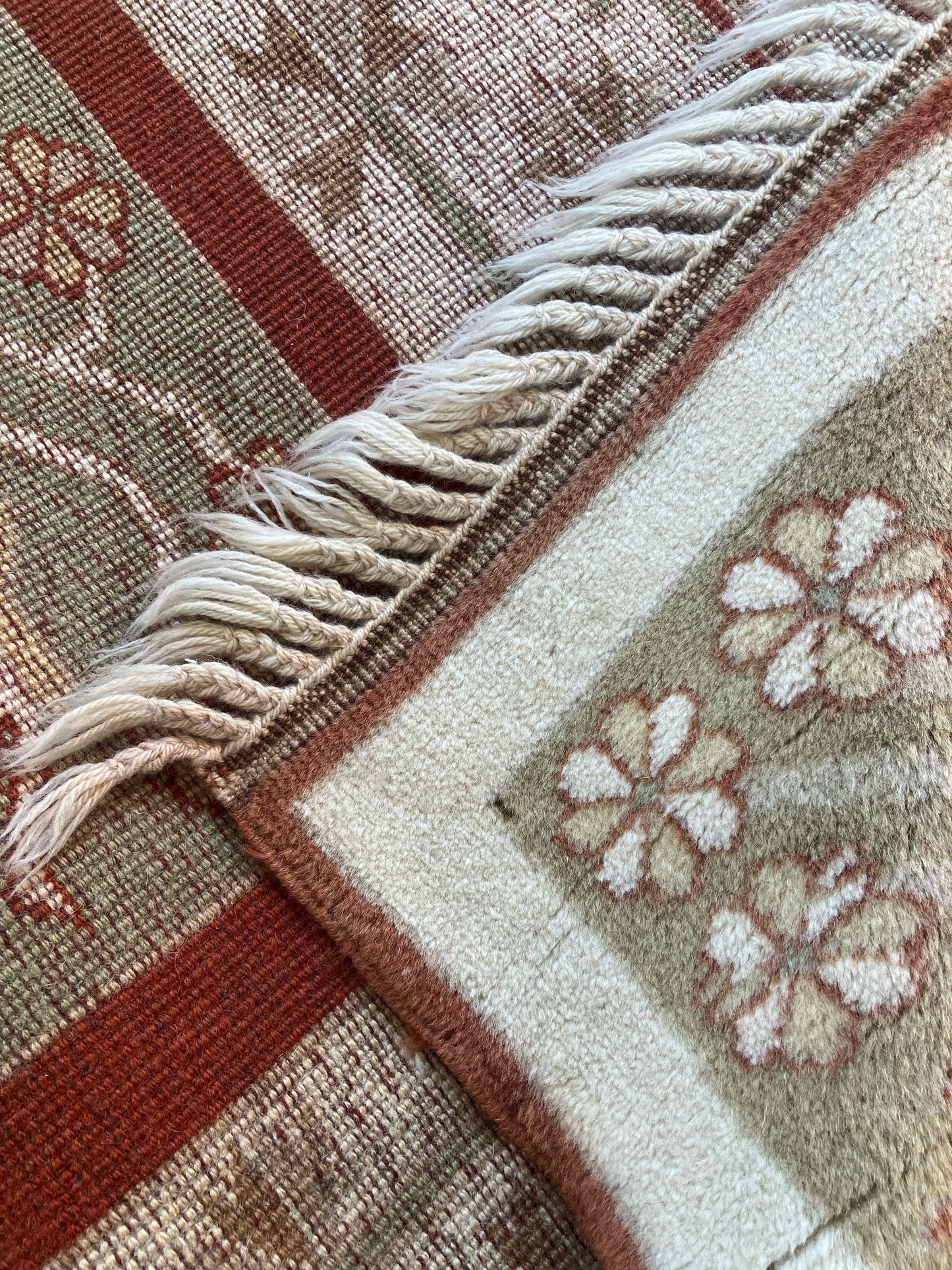Handmade Vintage Turkish Medium Rug 5'5" X 8'3"