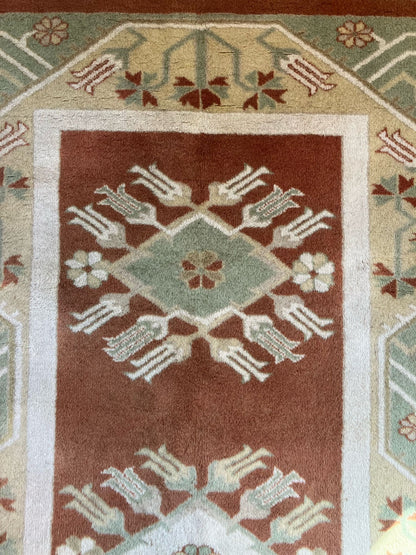 Handmade Vintage Turkish Medium Rug 5'5" X 8'3"