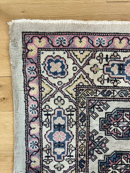 Handmade Vintage Turkoman Medium Rug 5'2" X 8'