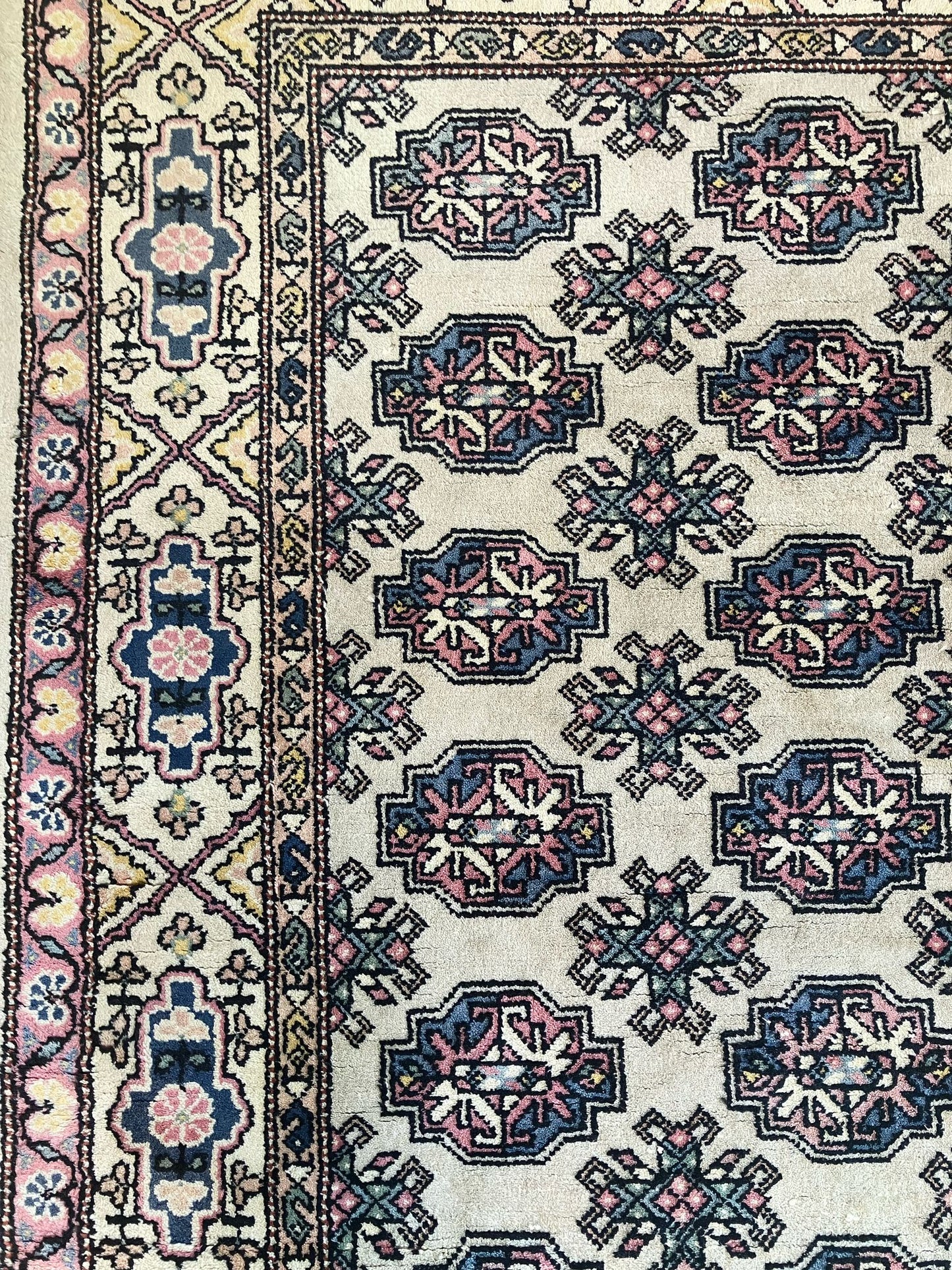 Handmade Vintage Turkoman Medium Rug 5'2" X 8'