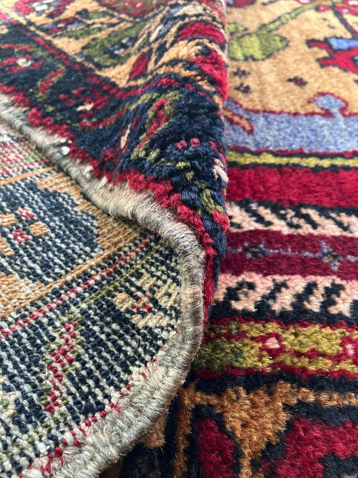 Handmade Vintage Turkish Medium Rug 4'5" X 7'9"