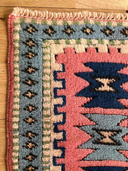 Handmade Vintage Turkish Medium Rug 4'4" X 5'11"