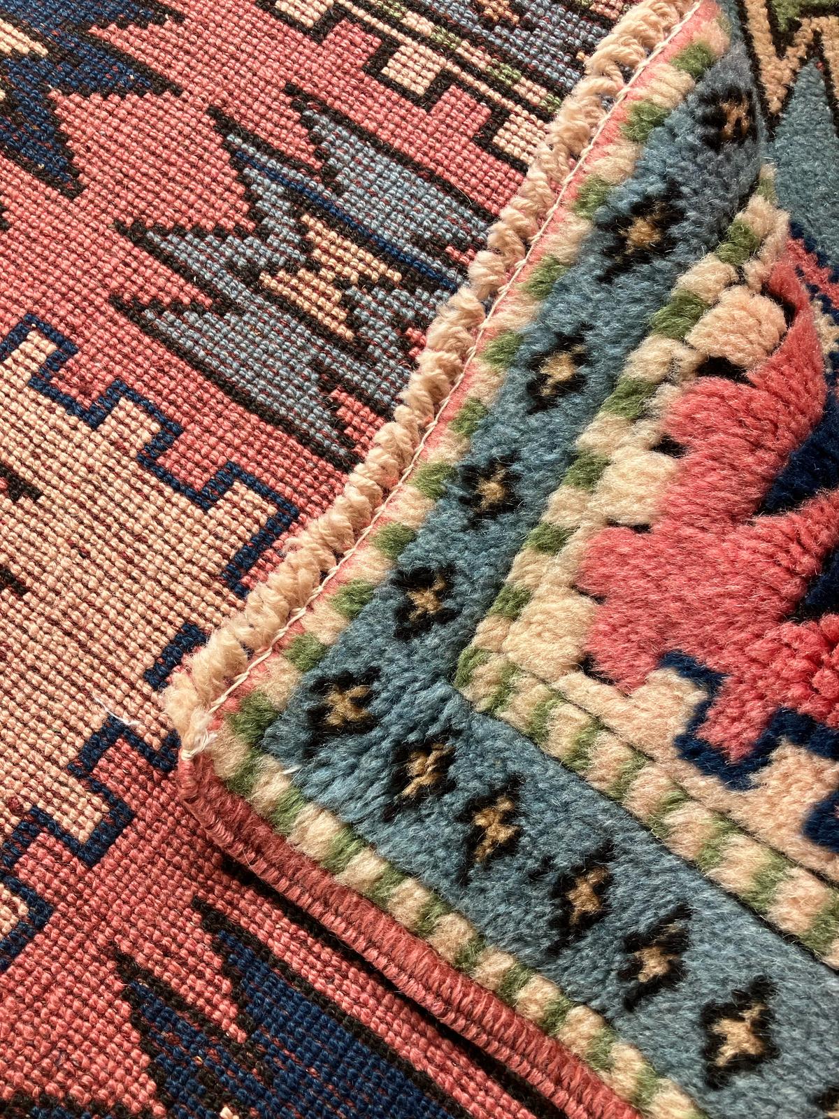 Handmade Vintage Turkish Medium Rug 4'4" X 5'11"