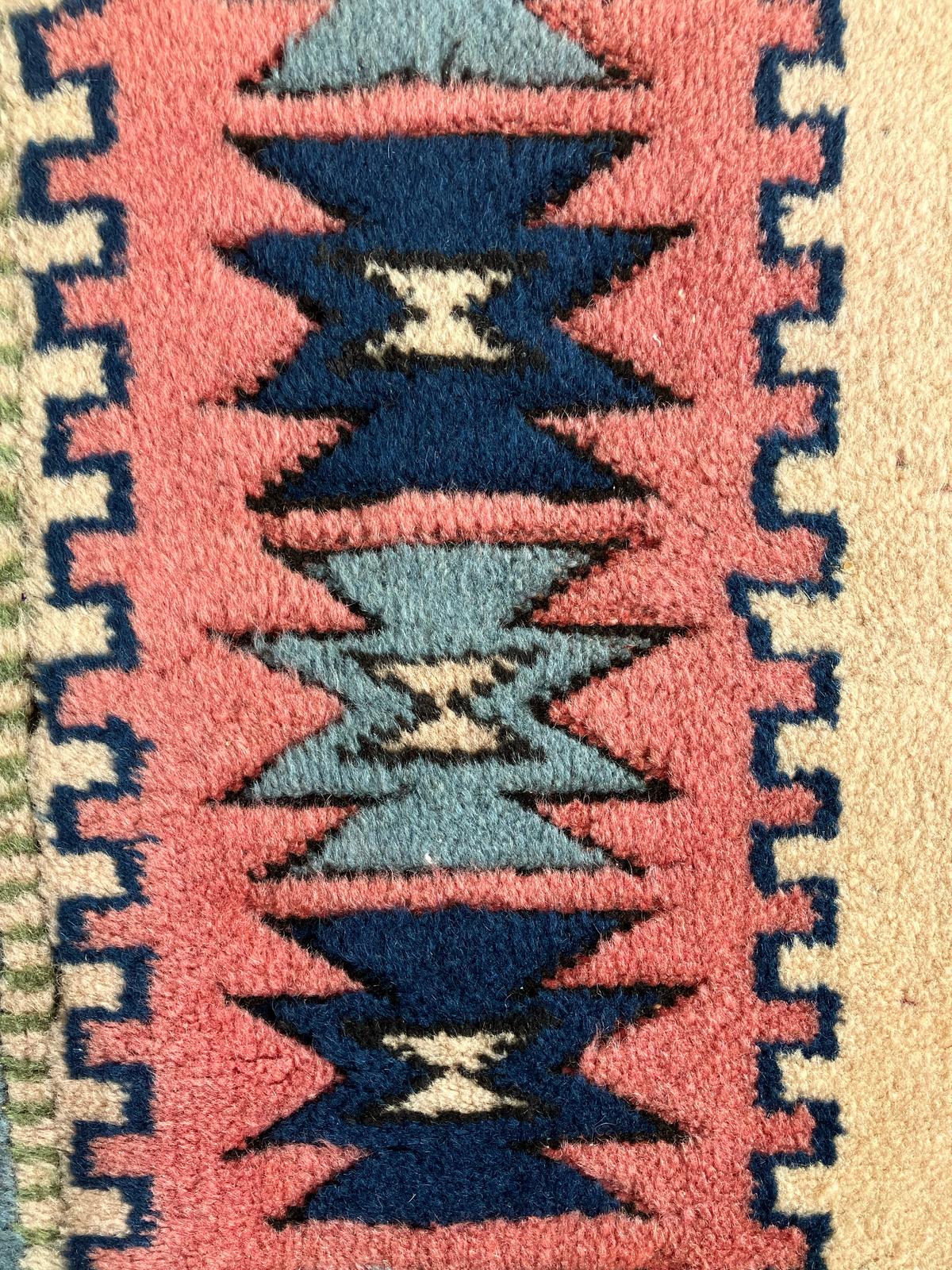 Handmade Vintage Turkish Medium Rug 4'4" X 5'11"