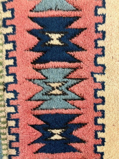 Handmade Vintage Turkish Medium Rug 4'4" X 5'11"