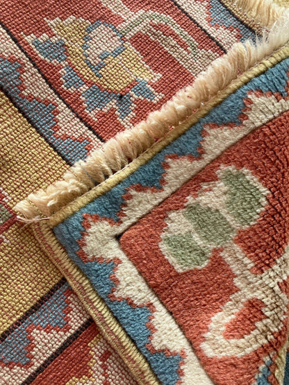 Handmade Vintage Turkish Medium Rug 4'1" X 6'3"