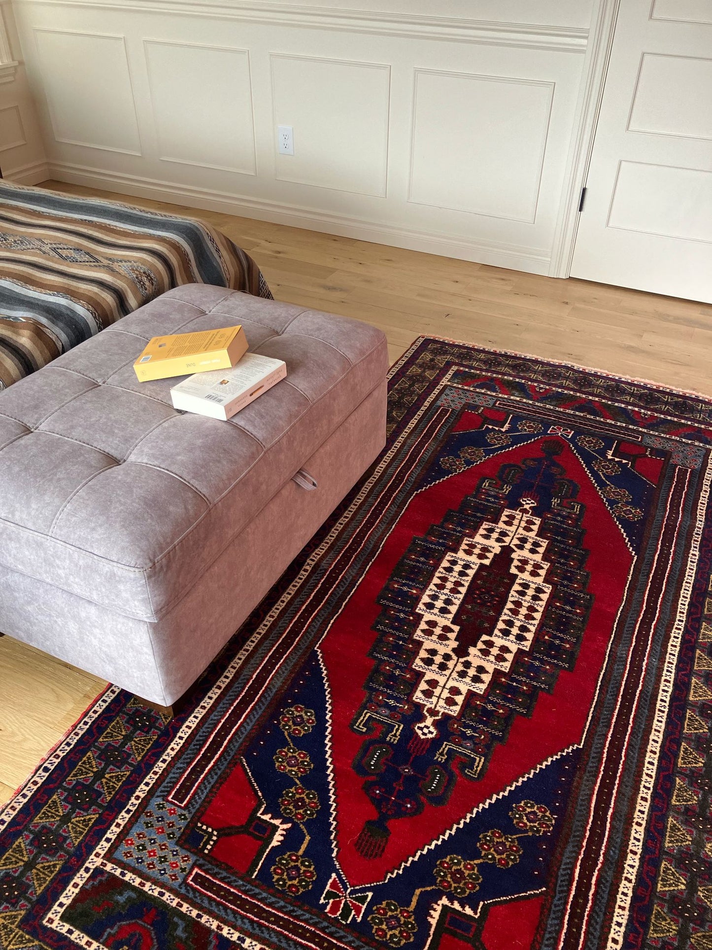 Handmade Vintage Turkish Medium Rug 4'2" X 7'7"