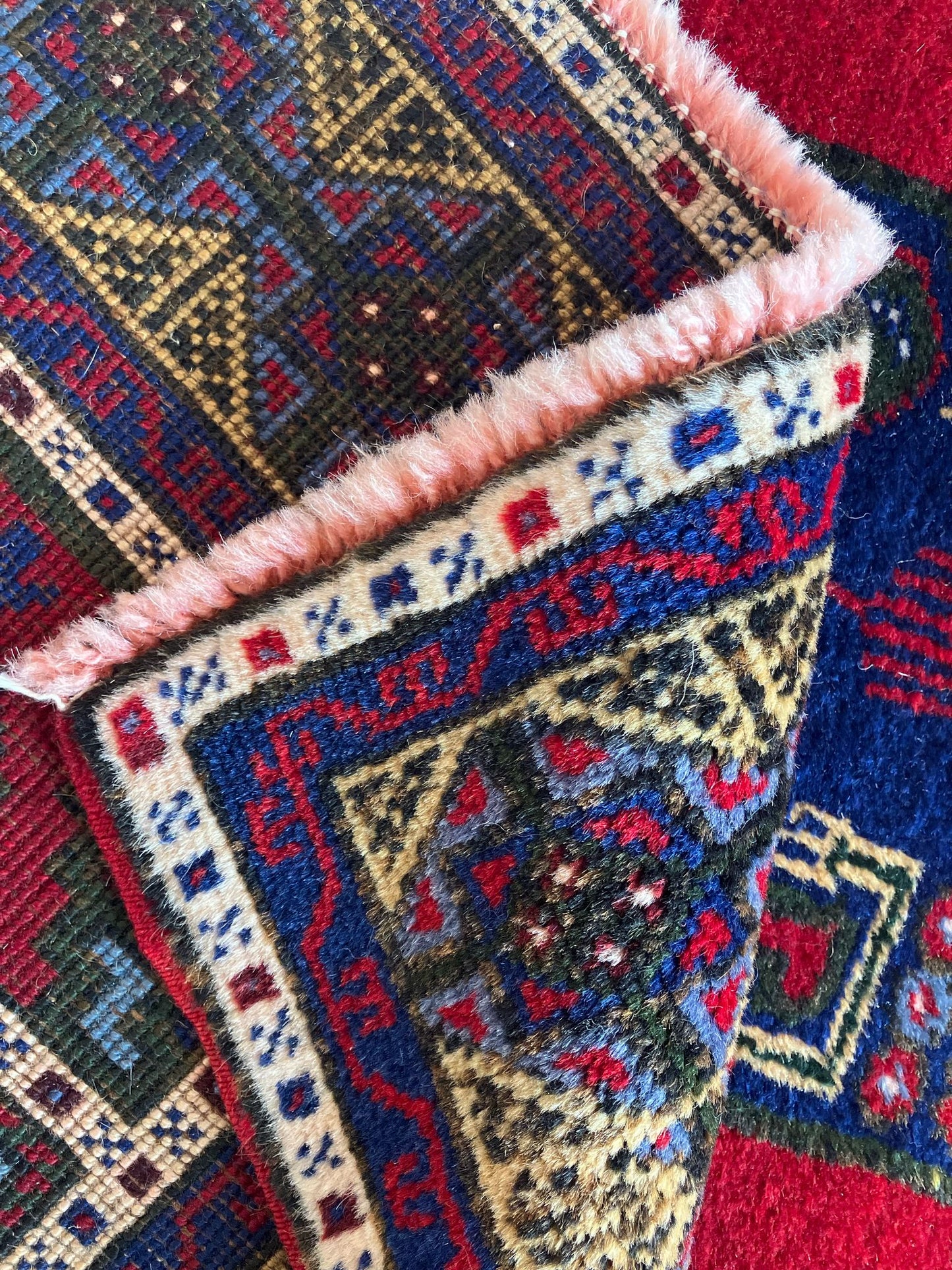 Handmade Vintage Turkish Medium Rug 4'2" X 7'7"