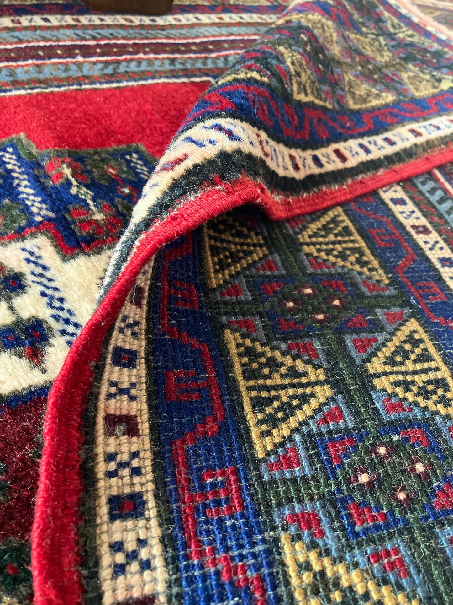 Handmade Vintage Turkish Medium Rug 4'2" X 7'7"