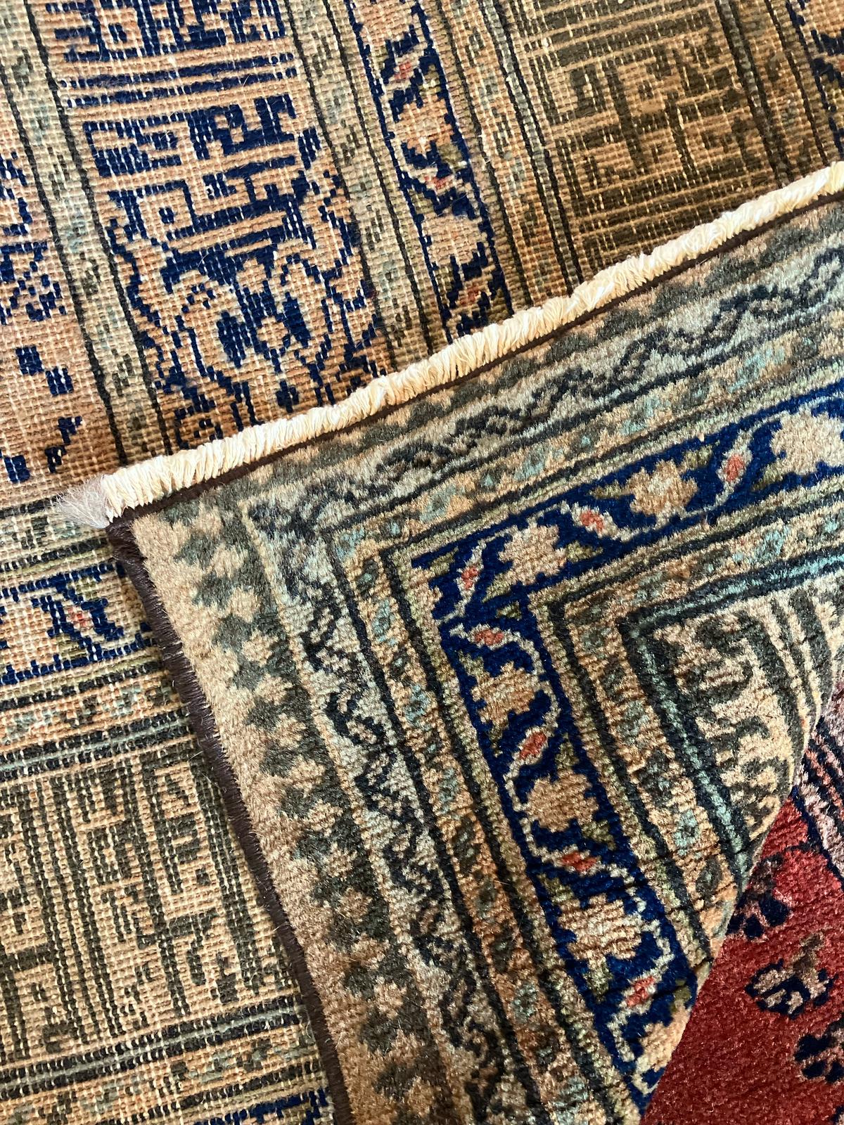 Handmade Vintage Turkish Small Rug 2'11" X 4'5"