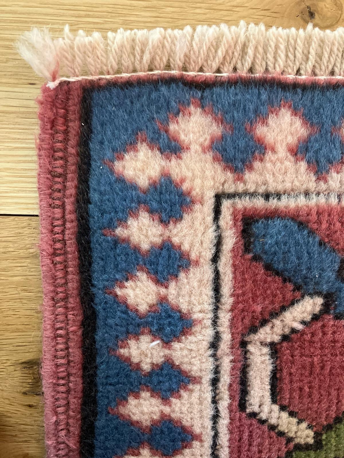 Handmade Vintage Turkish Small Rug 2'11" X 4'3"
