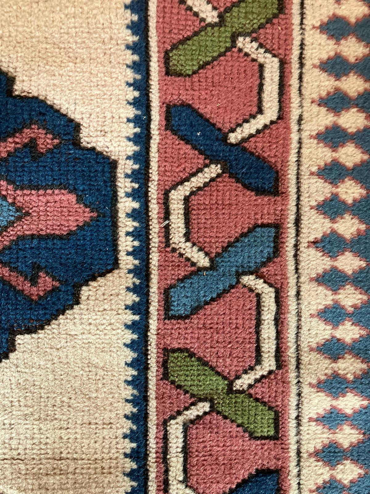 Handmade Vintage Turkish Small Rug 2'11" X 4'3"