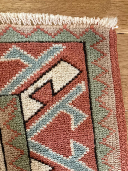 Handmade Vintage Turkish Small Rug 2'11" X 4'8"