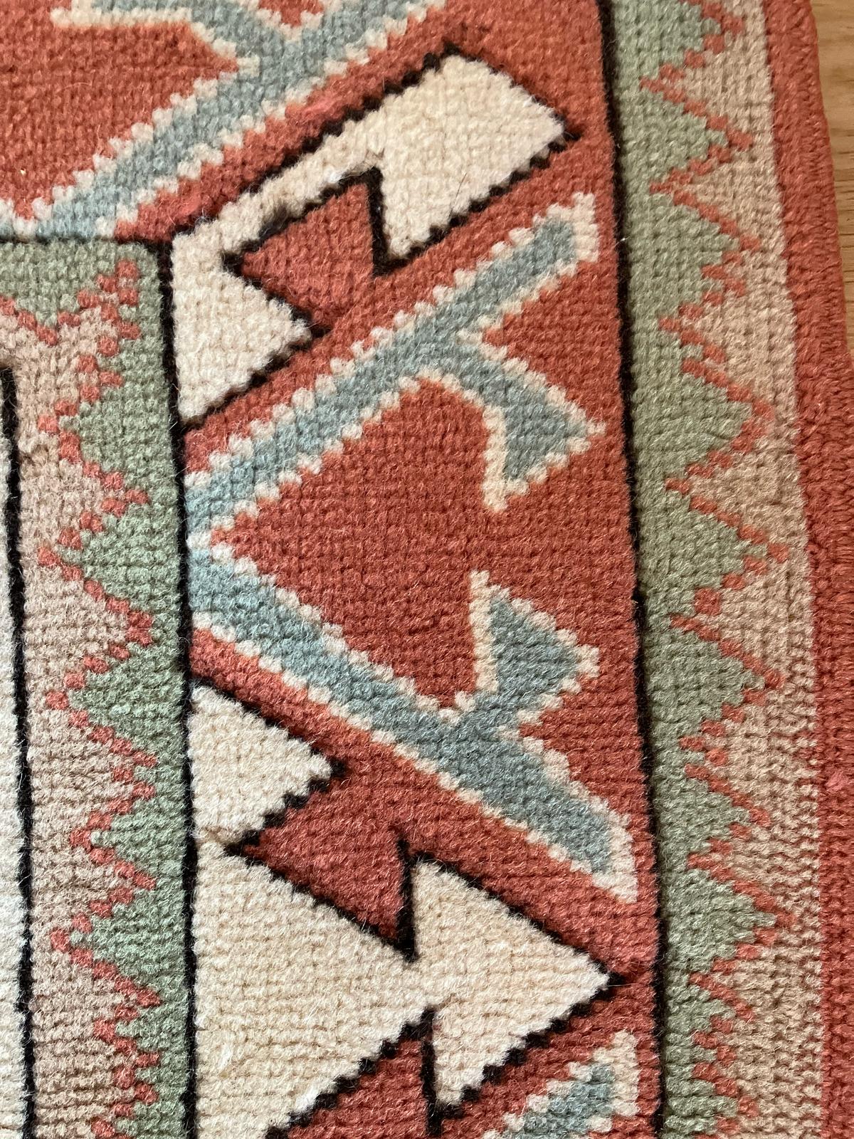 Handmade Vintage Turkish Small Rug 2'11" X 4'8"
