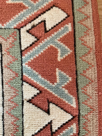 Handmade Vintage Turkish Small Rug 2'11" X 4'8"