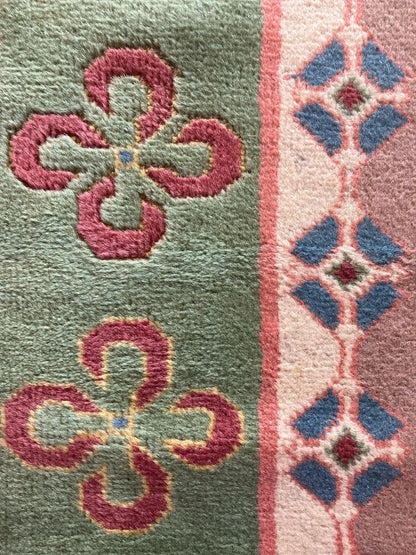 Handmade Vintage Turkish Small Rug 2'10" X 5'