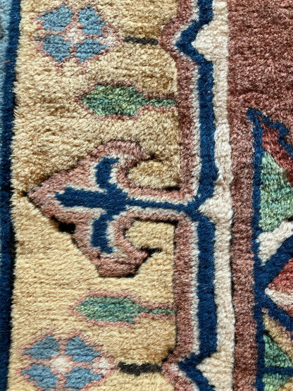 Handmade Vintage Turkish Small Rug 2'9" X 4'11"