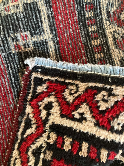 Handmade Vintage Turkish Small Rug 2'10" X 4'9"