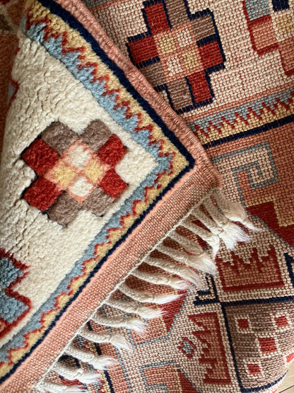 Handmade Vintage Turkish Small Rug 2'8" X 4'9"