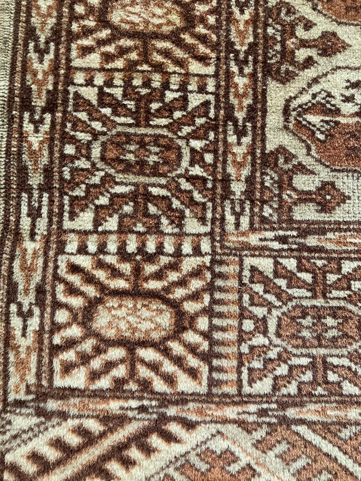 Handmade Vintage Turkoman Small Rug 3' X 4'6"