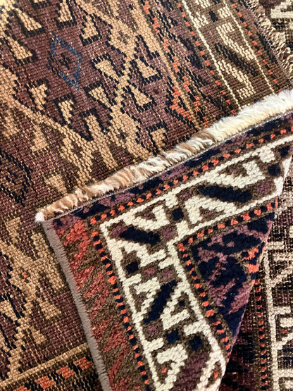 Handmade Vintage Turkoman Small Rug 2'5" X 4'9"