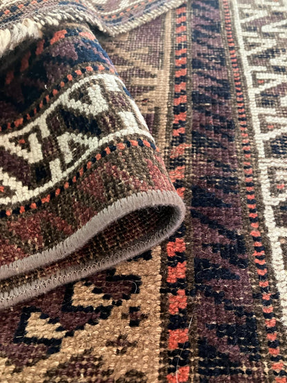 Handmade Vintage Turkoman Small Rug 2'5" X 4'9"