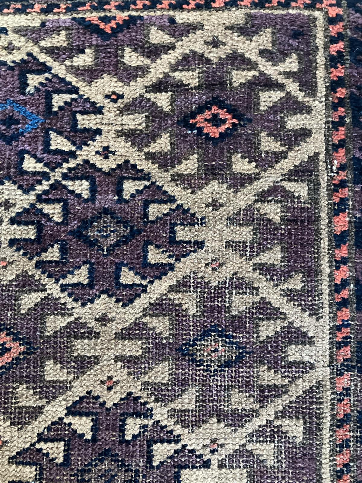 Handmade Vintage Turkoman Small Rug 2'5" X 4'9"