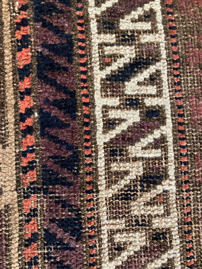 Handmade Vintage Turkoman Small Rug 2'5" X 4'9"