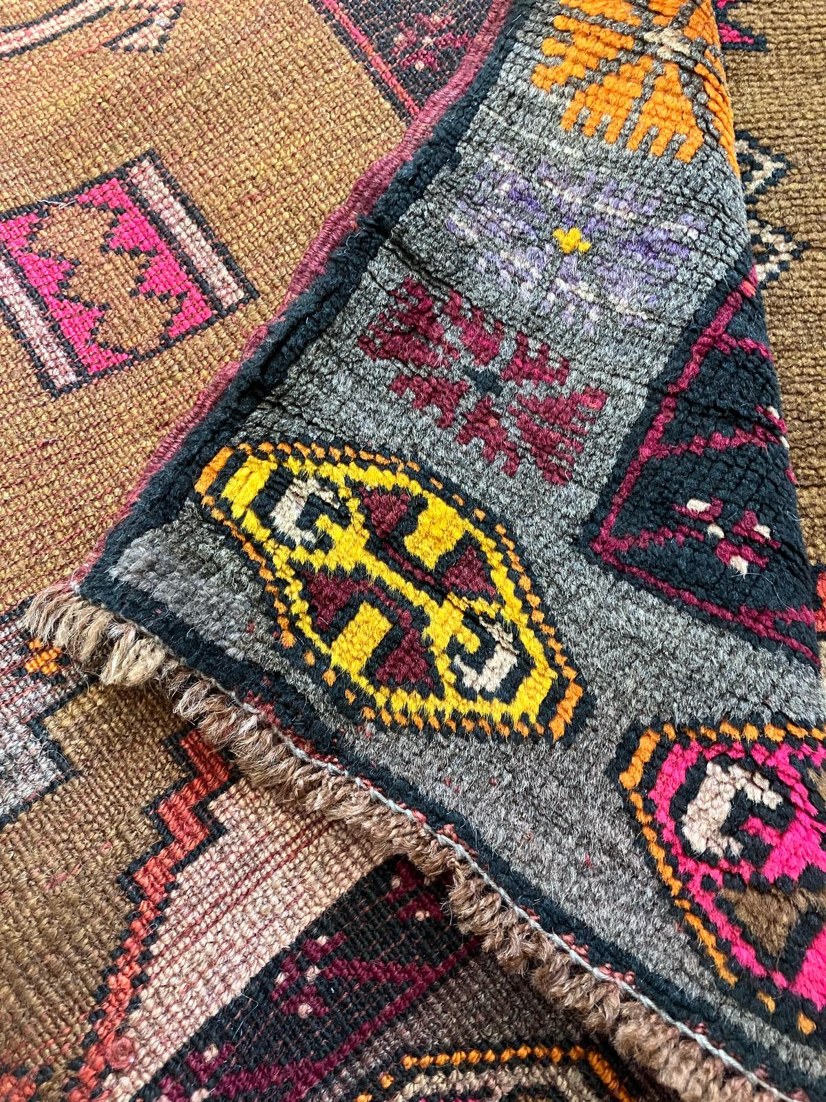 Handmade Vintage Turkish Runner 3'8" X 8'5"
