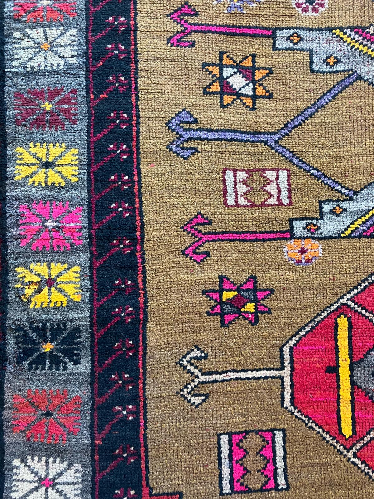 Handmade Vintage Turkish Runner 3'8" X 8'5"