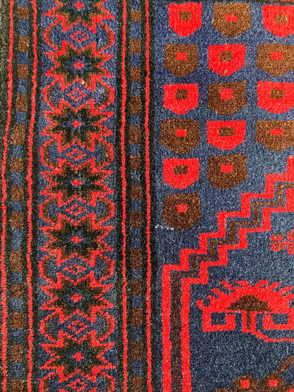 Handmade Vintage Turkish Medium Rug 3'5" X 5'8"