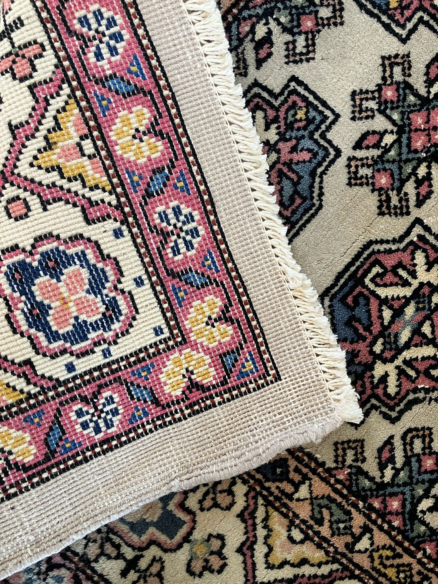 Handmade Vintage Turkoman Medium Rug 5'2" X 8'