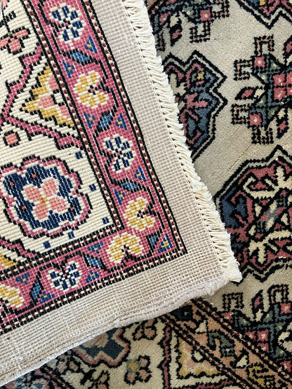 Handmade Vintage Turkoman Medium Rug 5'2" X 8'