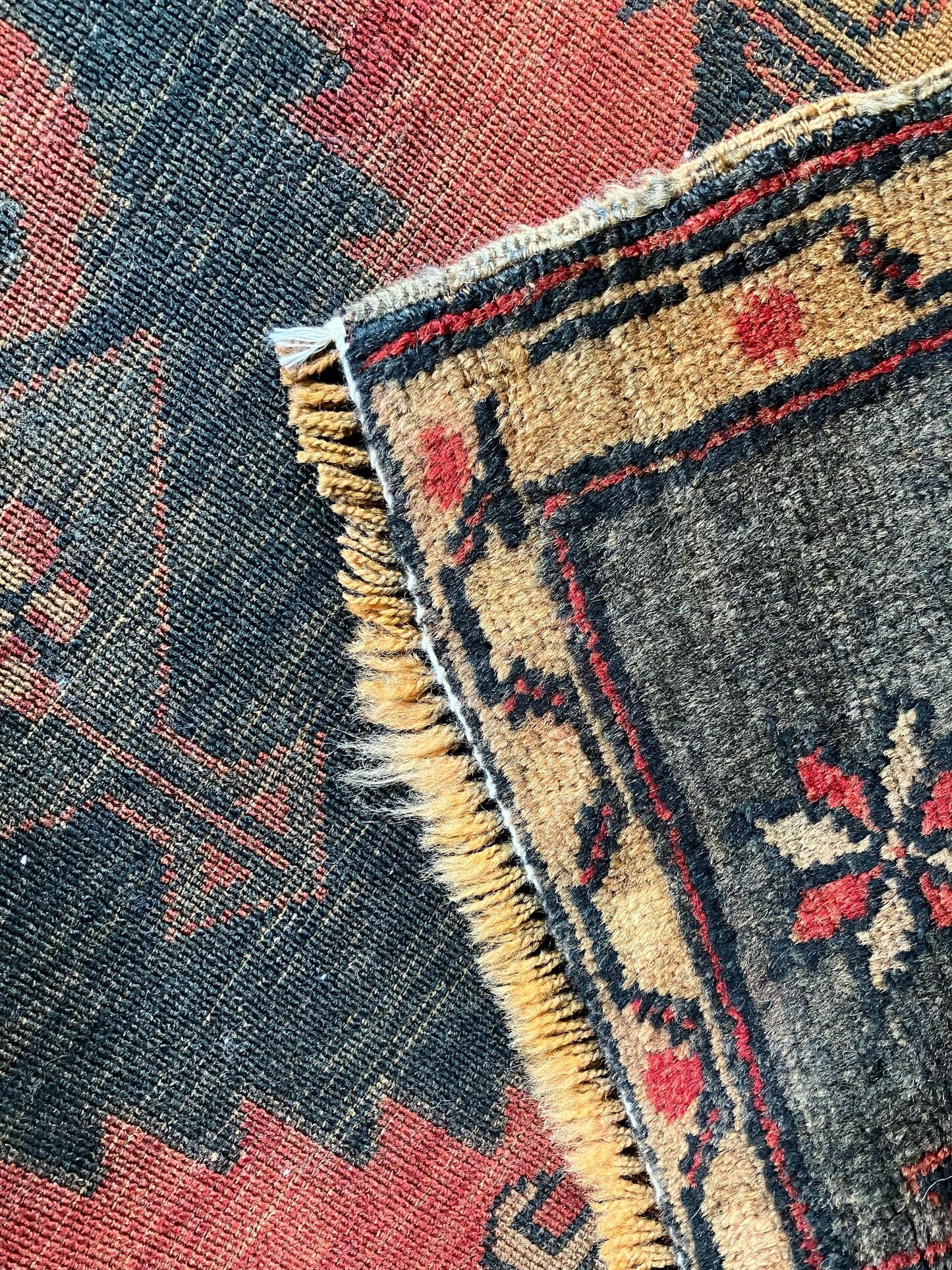 Handmade Vintage Turkish Entryway Rug 1'8" X 2'10"