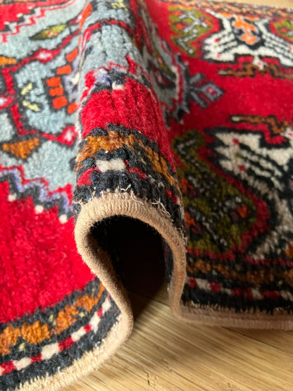 Handmade Vintage Turkish Entryway Rug 1'9" X 3'1"