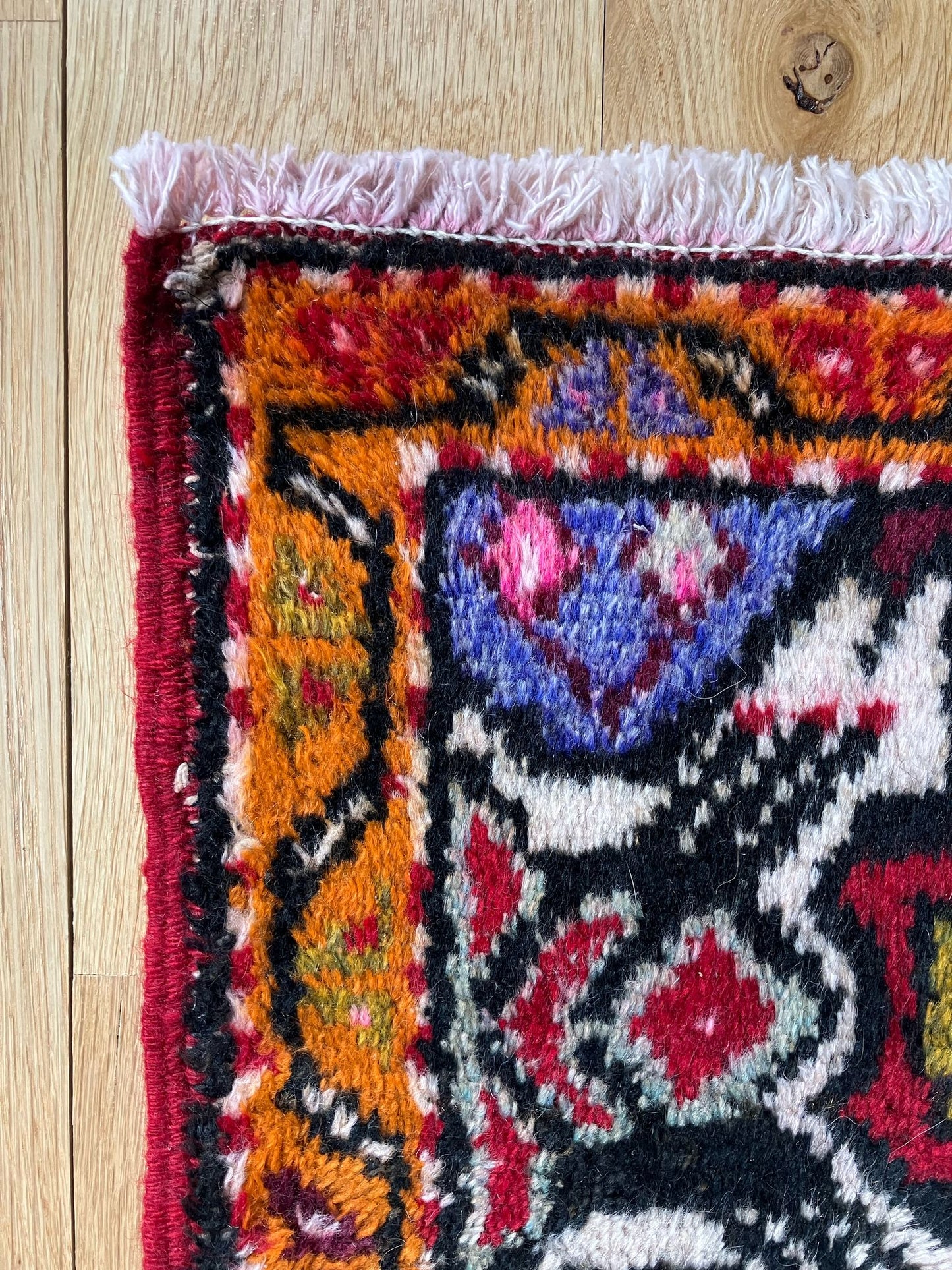 Handmade Vintage Turkish Entryway Rug 1'8" X 3'7"