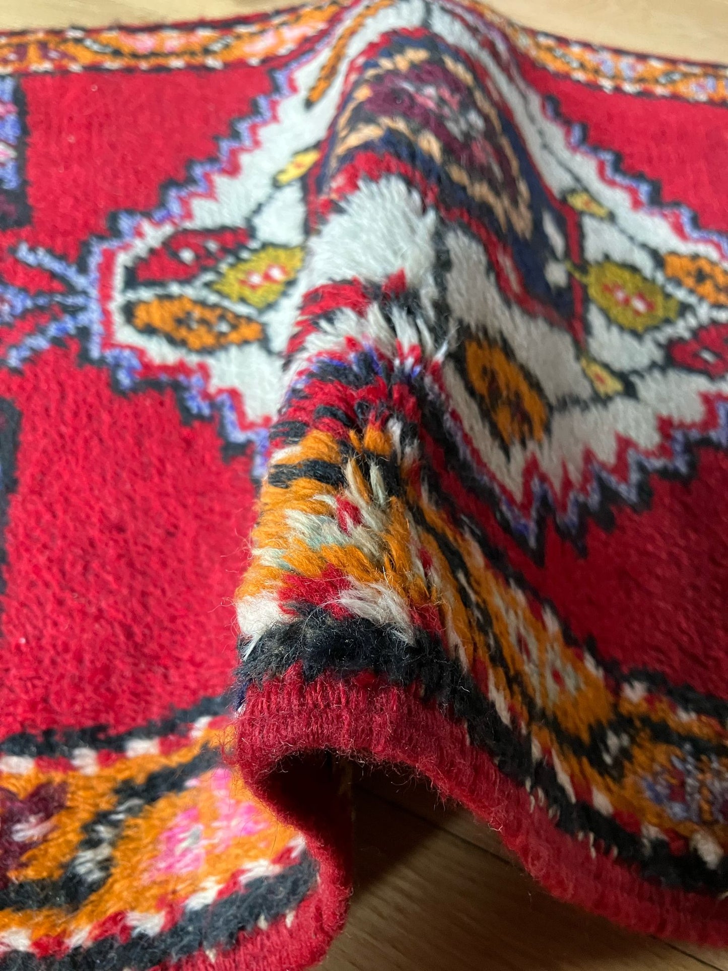 Handmade Vintage Turkish Entryway Rug 1'8" X 3'7"